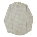 SEIDENSTICKER Mens Beige Check Shirt M Cotton Blend Button Collar Casual Classic