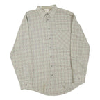 SEIDENSTICKER Mens Beige Check Shirt M Cotton Blend Button Collar Casual Classic