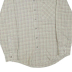 SEIDENSTICKER Mens Beige Check Shirt M Cotton Blend Button Collar Casual Classic