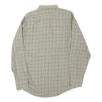 SEIDENSTICKER Mens Beige Check Shirt M Cotton Blend Button Collar Casual Classic