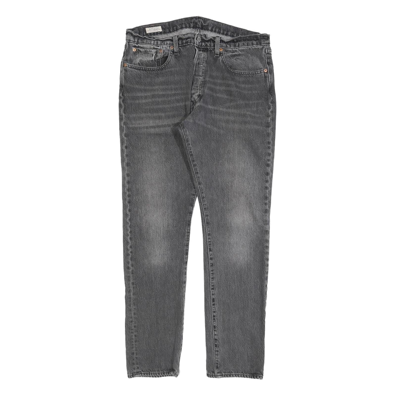 LEVI'S 501S Big E Mens Jeans Black Slim Straight Denim Medium W34 L32 Cotton