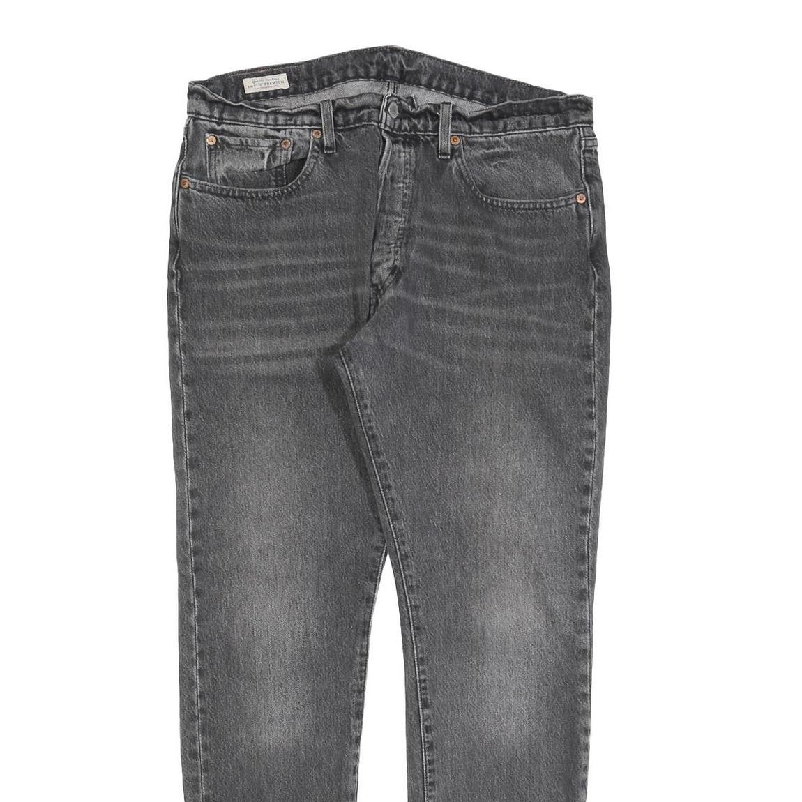 LEVI'S 501S Big E Mens Jeans Black Slim Straight Denim Medium W34 L32 Cotton