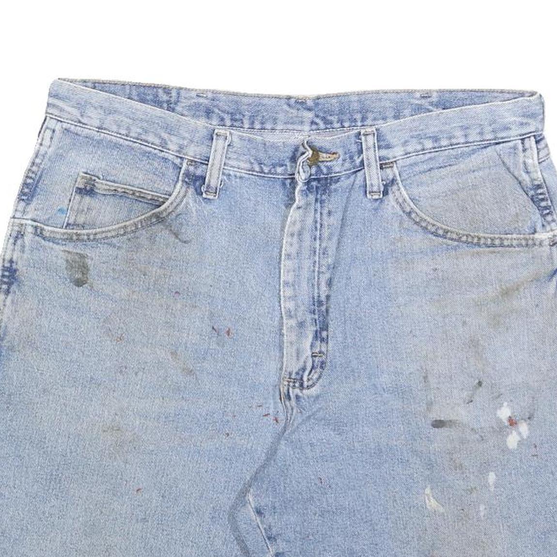 WRANGLER Mens Denim Blue Casual Shorts M W34 Cotton Blend Classic Fit