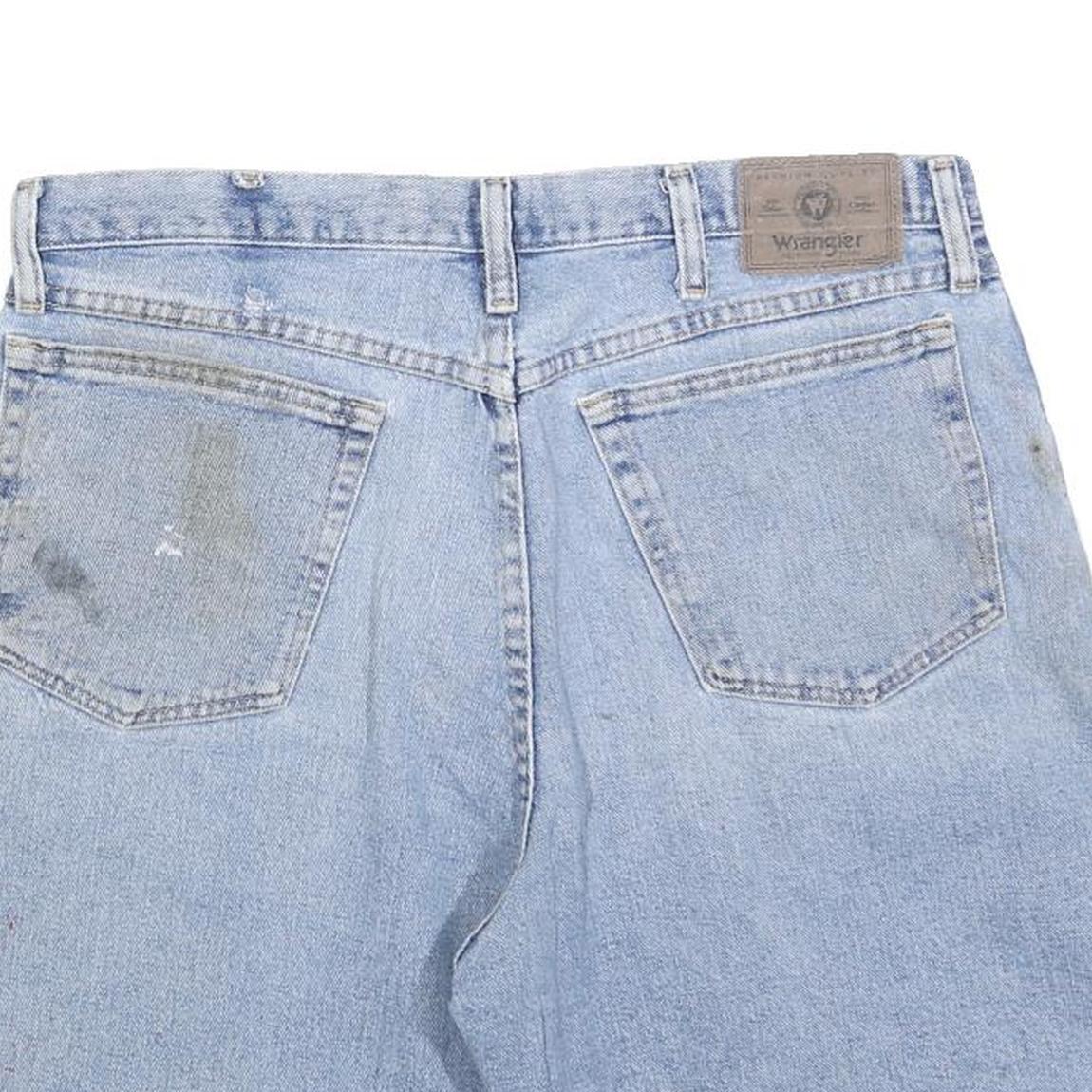 WRANGLER Mens Denim Blue Casual Shorts M W34 Cotton Blend Classic Fit