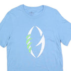 ADIDAS Mens Blue Graphic T-Shirt M Short Sleeve Crew Neck Casual Cotton Blend