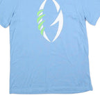 ADIDAS Mens Blue Graphic T-Shirt M Short Sleeve Crew Neck Casual Cotton Blend