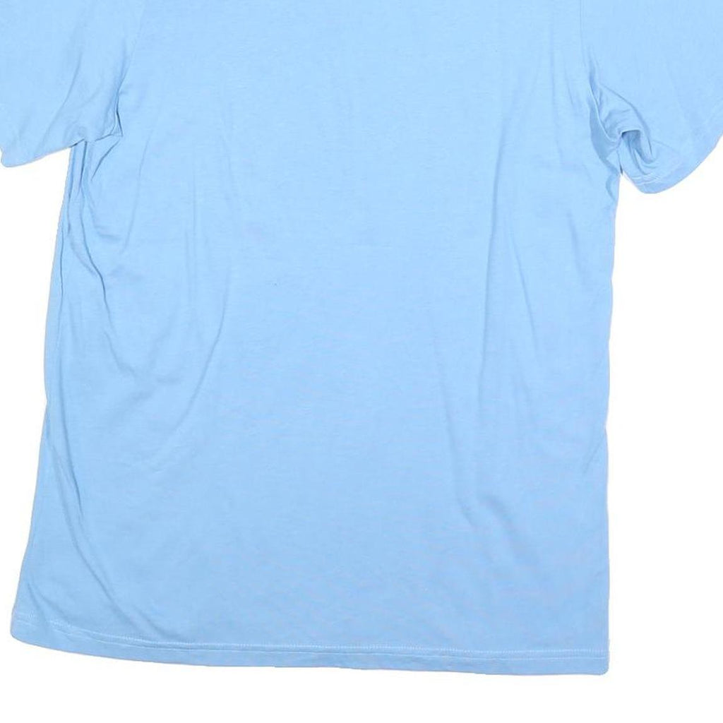 ADIDAS Mens Blue Graphic T-Shirt M Short Sleeve Crew Neck Casual Cotton Blend