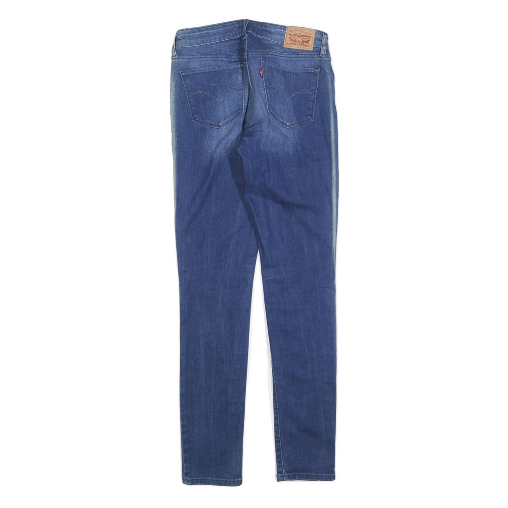 LEVI'S 711 Womens Slim Blue Denim Medium Wash W28 L31 Slim Fit Zip Fly Jeans