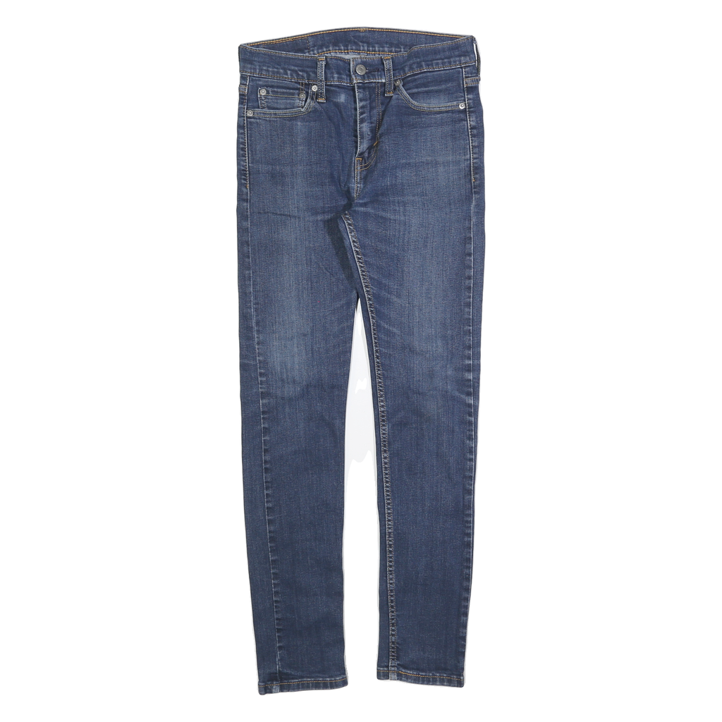 LEVI'S 510 Mens Jeans Blue Slim Skinny Denim Medium W28 L29 Zip Closure