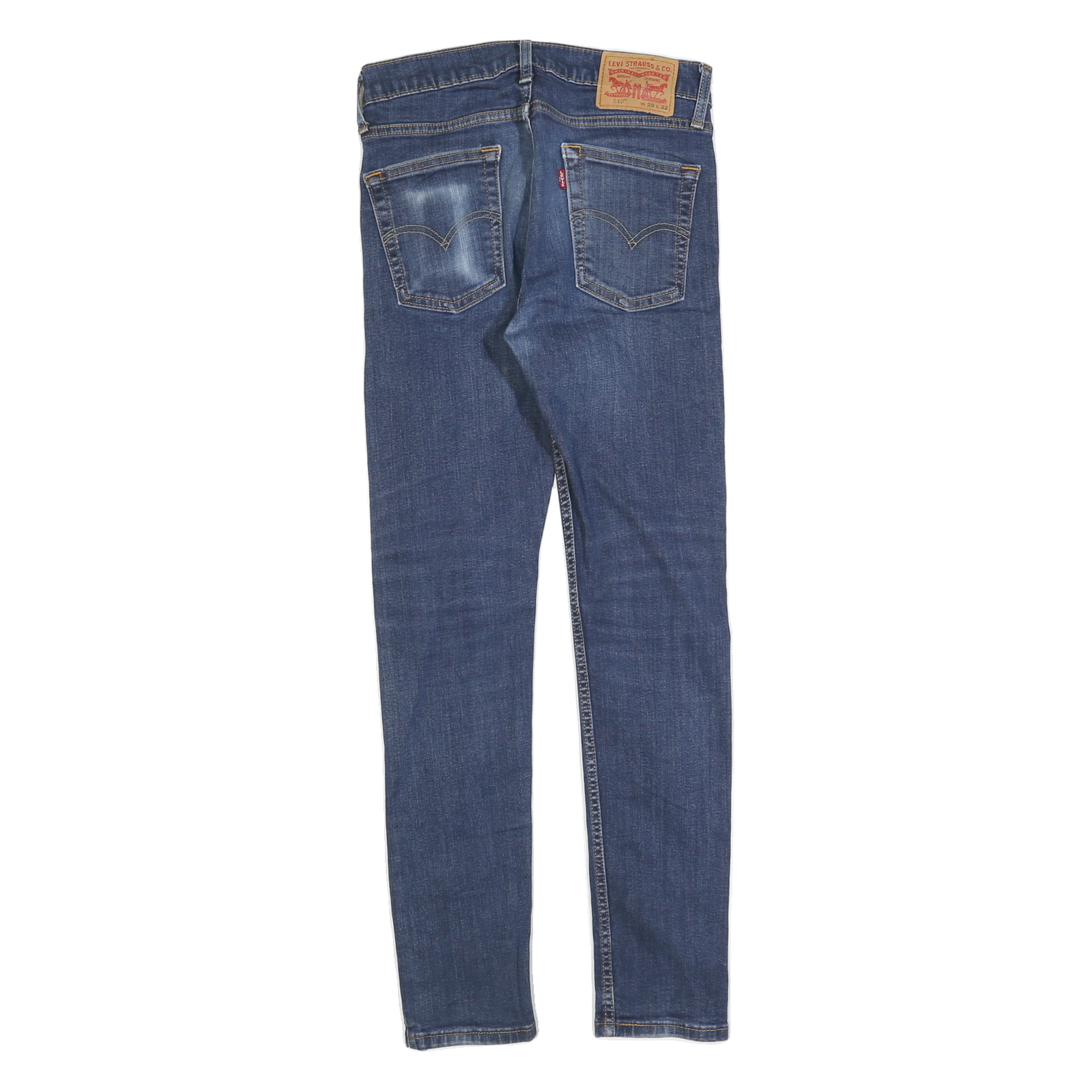 LEVI'S 510 Mens Jeans Blue Slim Skinny Denim Medium W28 L29 Zip Closure