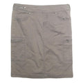 DEX Womens Taupe Mini Cotton Blend Cargo Skirt S Zip Pocket Casual Outdoor