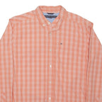 TOMMY HILFIGER Mens Shirt Pink Check Long Sleeve S