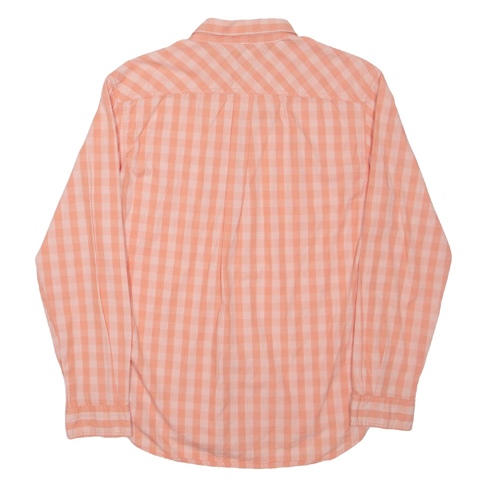 TOMMY HILFIGER Mens Shirt Pink Check Long Sleeve S