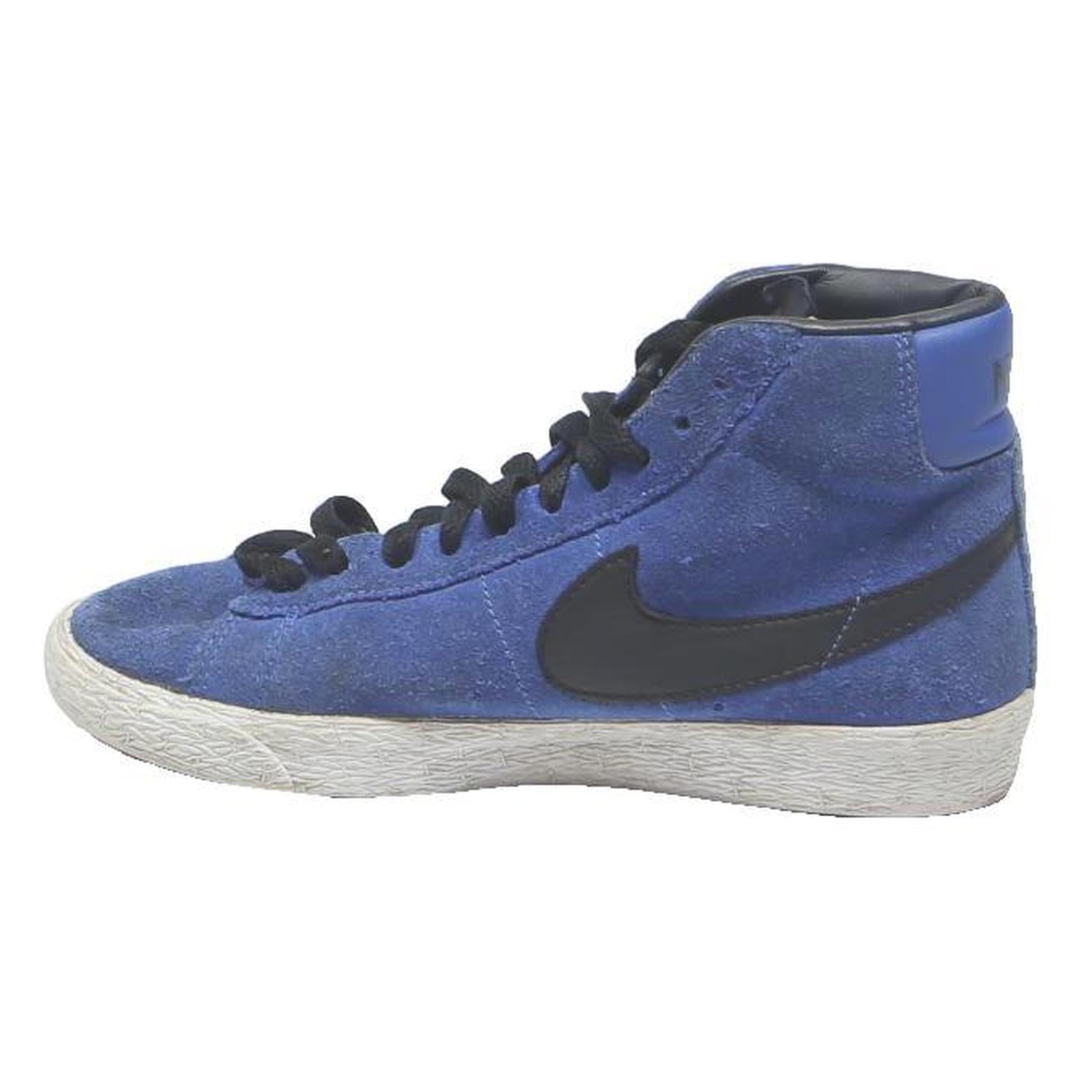 NIKE Boys High Top Trainers Suede Blue Black UK 3.5 Classic Design Comfortable
