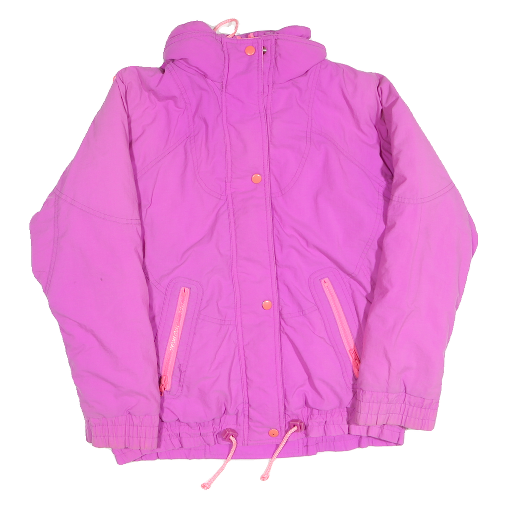 WINTER HEAT Womens Pink Polyester Zip Jacket L Lightweight Outerwear Casual Fit