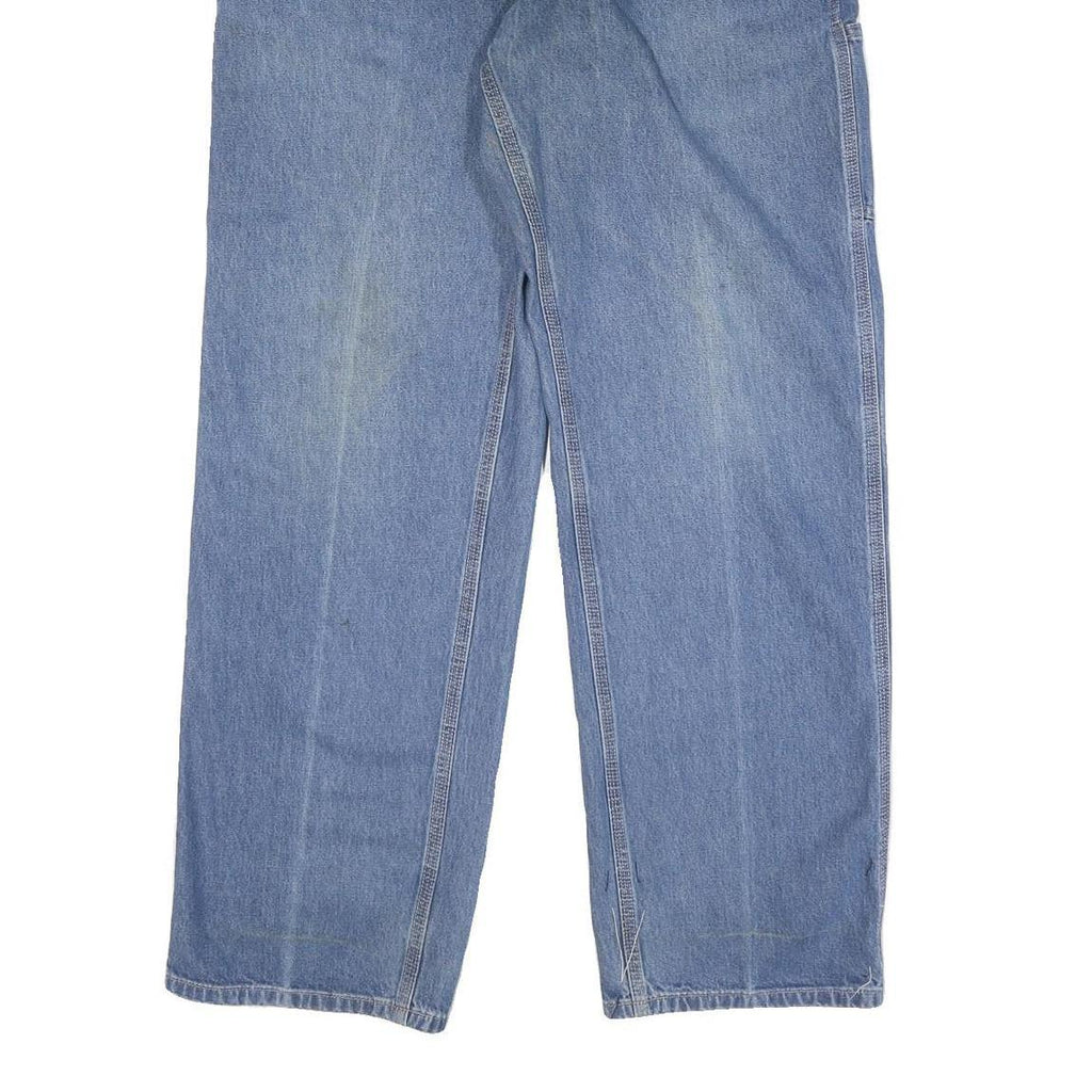 CARHARTT Mens Regular Fit Blue Denim Jeans W38 L34 Workwear Zip Closure