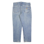 CARHARTT Mens Jeans Blue Regular Straight Denim Medium W36 L30 Zip Cotton Blend