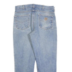 CARHARTT Mens Jeans Blue Regular Straight Denim Medium W36 L30 Zip Cotton Blend