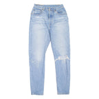 LEVI'S Altered Distressed Womens Jeans Blue Slim Skinny Stone Wash W26 L30