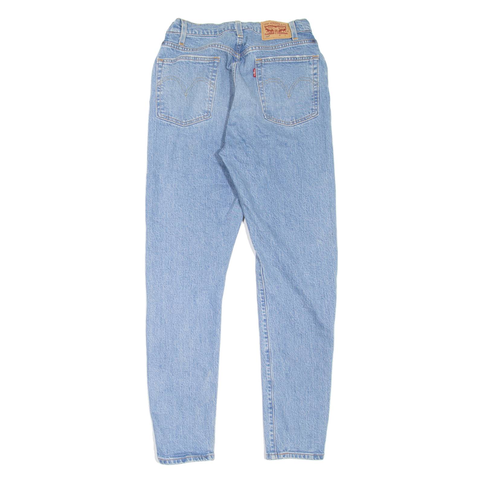 LEVI'S Altered Distressed Womens Jeans Blue Slim Skinny Stone Wash W26 L30