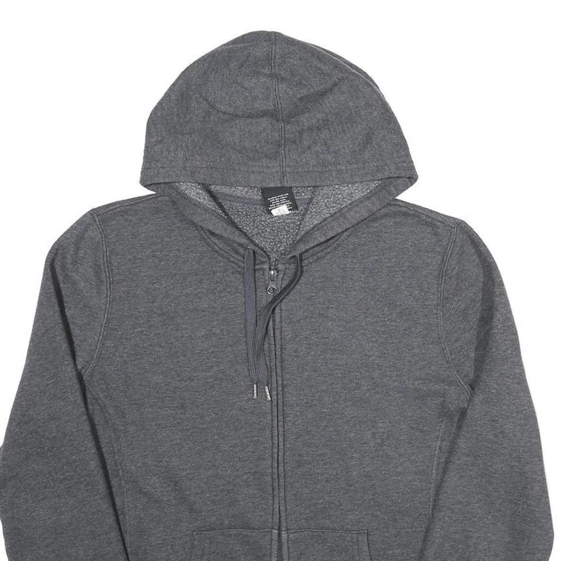 REEBOK Mens Grey ¼ Zip Hoodie M Cotton Blend Casual Zipped Sweatshirt