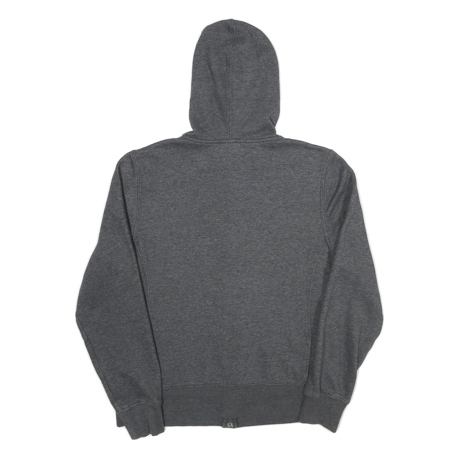 REEBOK Mens Grey ¼ Zip Hoodie M Cotton Blend Casual Zipped Sweatshirt