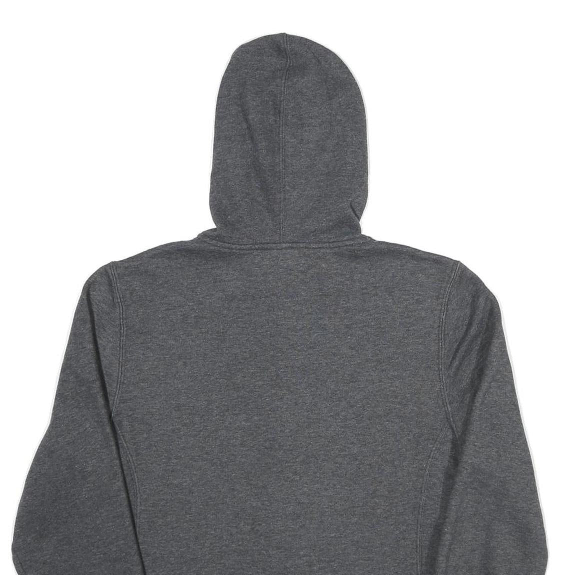 REEBOK Mens Grey ¼ Zip Hoodie M Cotton Blend Casual Zipped Sweatshirt