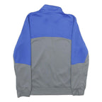 NIKE Mens Blue & Grey Zip Jacket L Polyester Sportswear Comfortable Casual