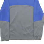 NIKE Mens Blue & Grey Zip Jacket L Polyester Sportswear Comfortable Casual