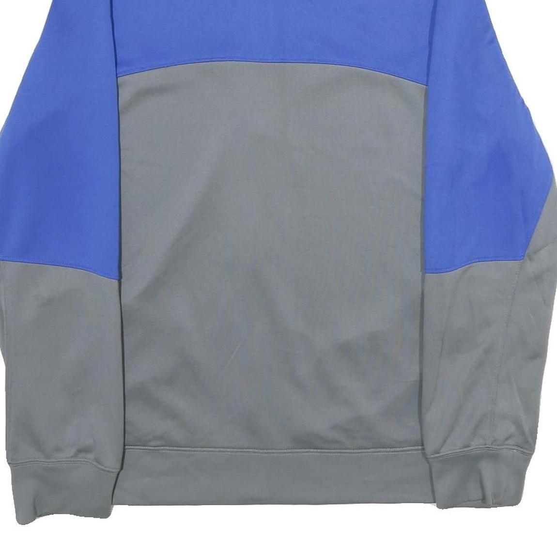 NIKE Mens Blue & Grey Zip Jacket L Polyester Sportswear Comfortable Casual