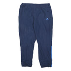 ADIDAS Mens Joggers Blue XL W36 L29 Polyester Blend Slim Tapered Casual Track