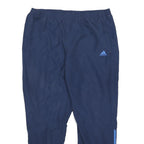 ADIDAS Mens Joggers Blue XL W36 L29 Polyester Blend Slim Tapered Casual Track