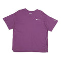 CHAMPION Womens Purple T-Shirt L Short Sleeve Crew Neck Cotton Casual
