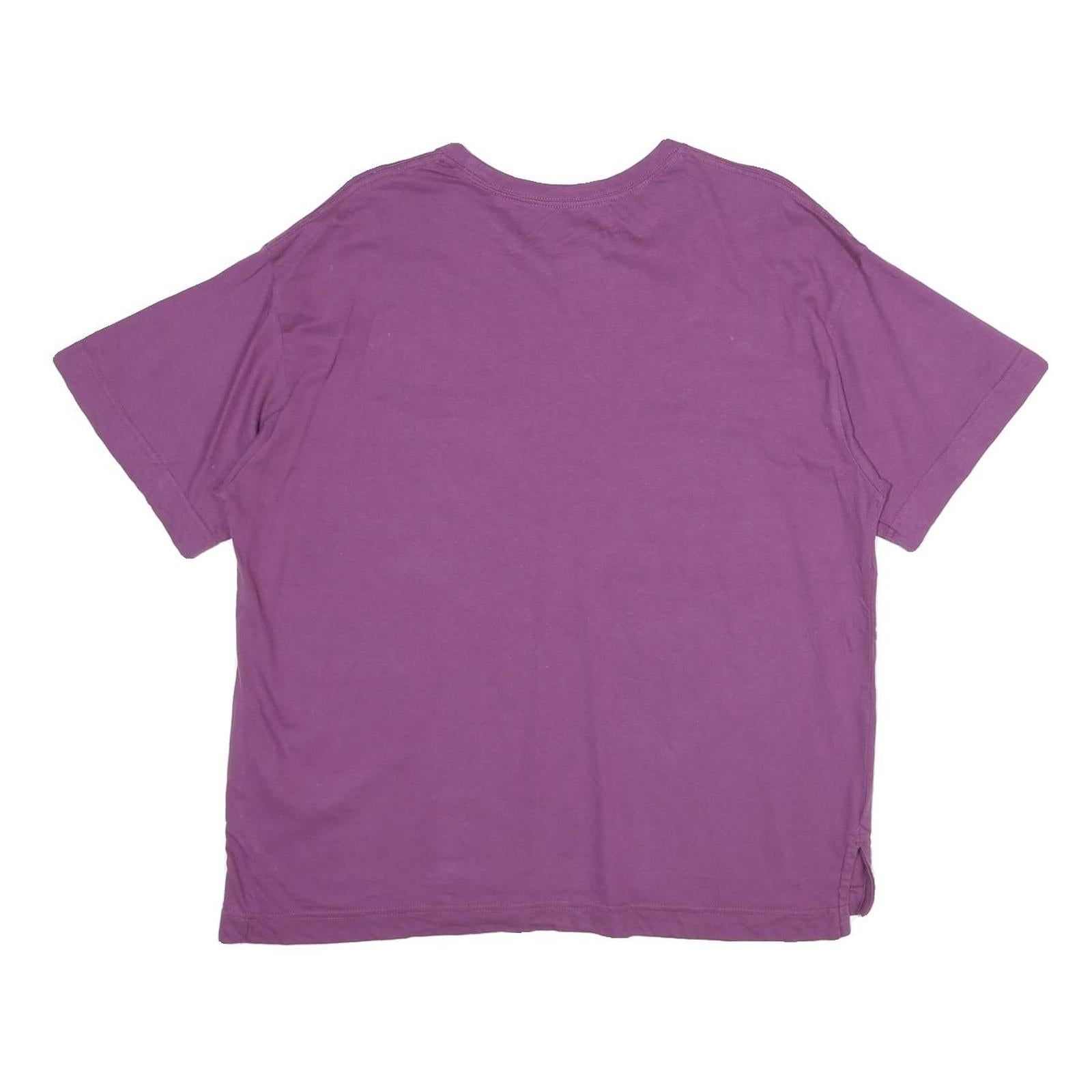 CHAMPION Womens Purple T-Shirt L Short Sleeve Crew Neck Cotton Casual
