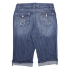 ANC DENIM Womens Blue Casual Denim Shorts UK 12 W32 Curvy Fit Rolled Hem