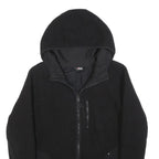 FILA Womens Black Hooded Zip Jacket M Polyester Blend Plain Casual Lightweight