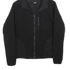 FILA Womens Black Hooded Zip Jacket M Polyester Blend Plain Casual Lightweight