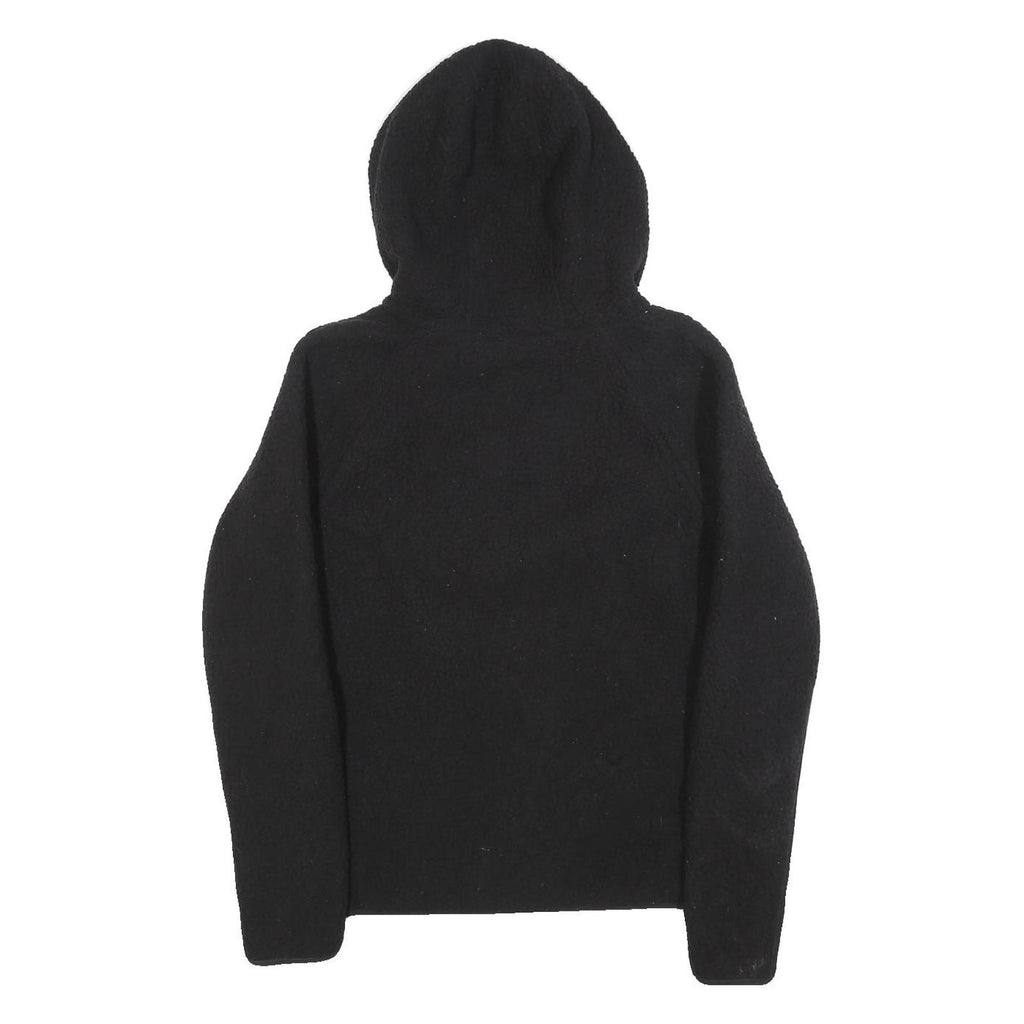 FILA Womens Black Hooded Zip Jacket M Polyester Blend Plain Casual Lightweight