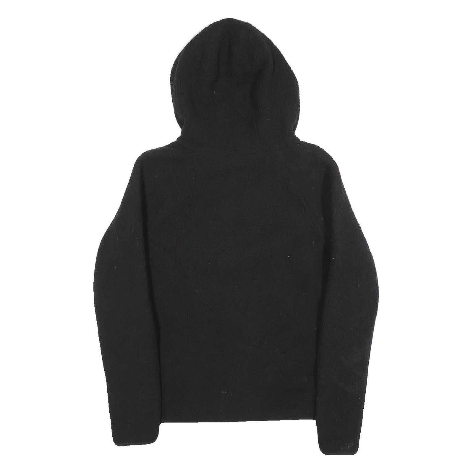 FILA Womens Black Hooded Zip Jacket M Polyester Blend Plain Casual Lightweight