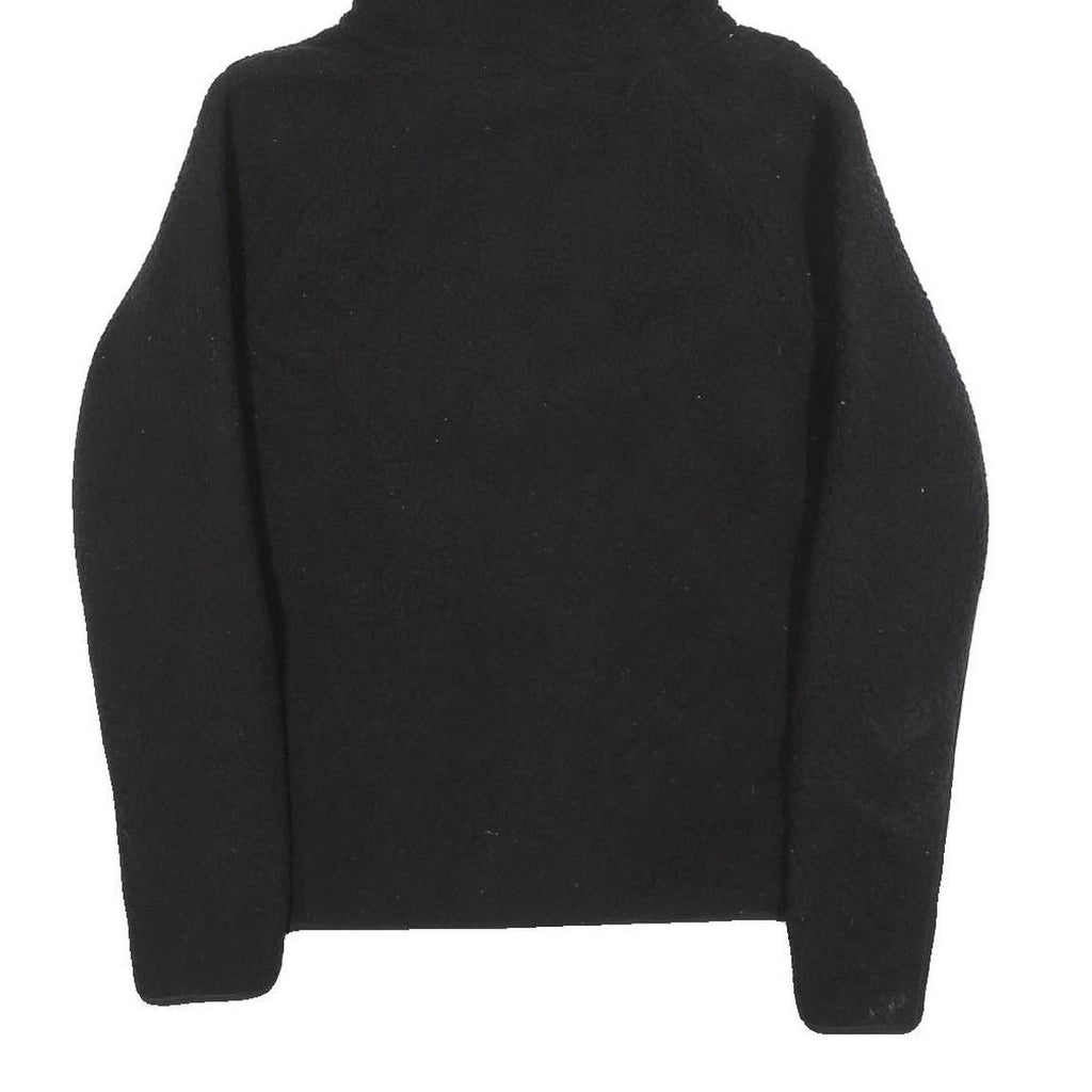 FILA Womens Black Hooded Zip Jacket M Polyester Blend Plain Casual Lightweight