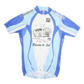 SMS Mens Blue & White Cycling Jersey XL Short Sleeve Zip Up Kuga's Bike Team