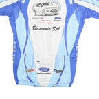 SMS Mens Blue & White Cycling Jersey XL Short Sleeve Zip Up Kuga's Bike Team