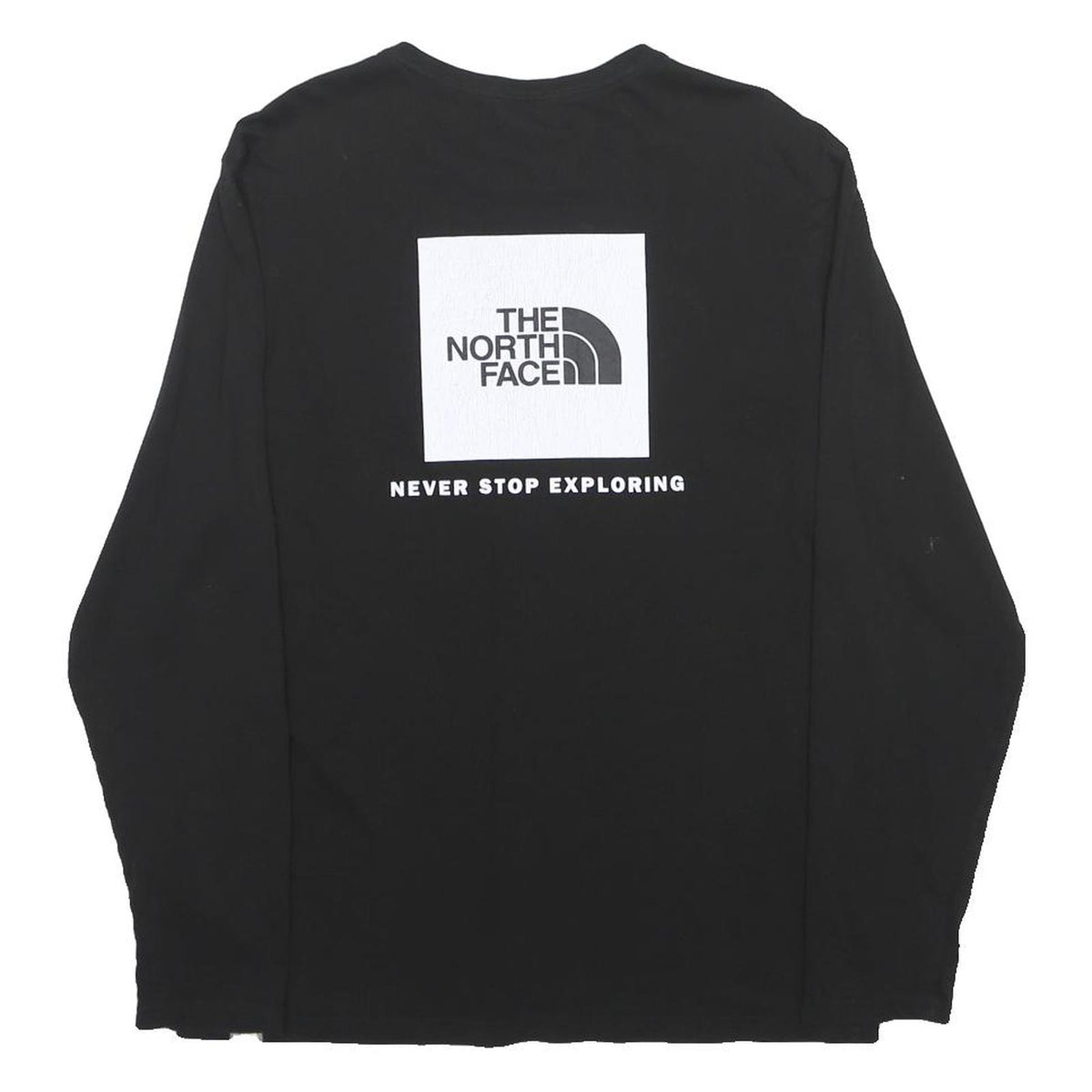 THE NORTH FACE Mens Black Graphic T-Shirt L Long Sleeve Crew Neck Outdoor