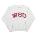 GEAR FOR SPORTS Mens Grey WSU Crew Neck S Cotton Blend Sweatshirt Casual