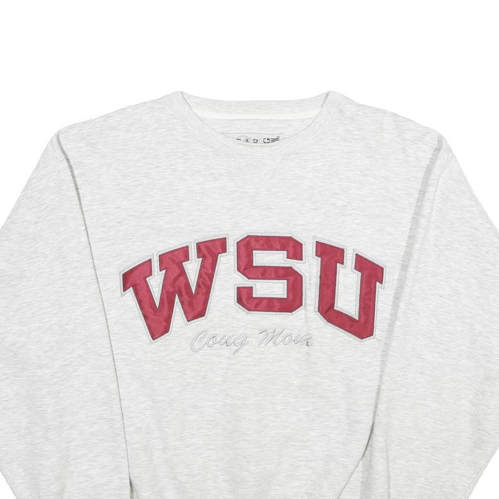 GEAR FOR SPORTS Mens Grey WSU Crew Neck S Cotton Blend Sweatshirt Casual