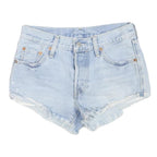 LEVI'S Womens Denim Blue Casual Shorts M W28 Frayed Hem Ripped Detail