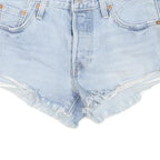 LEVI'S Womens Denim Blue Casual Shorts M W28 Frayed Hem Ripped Detail