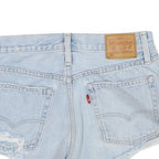 LEVI'S Womens Denim Blue Casual Shorts M W28 Frayed Hem Ripped Detail