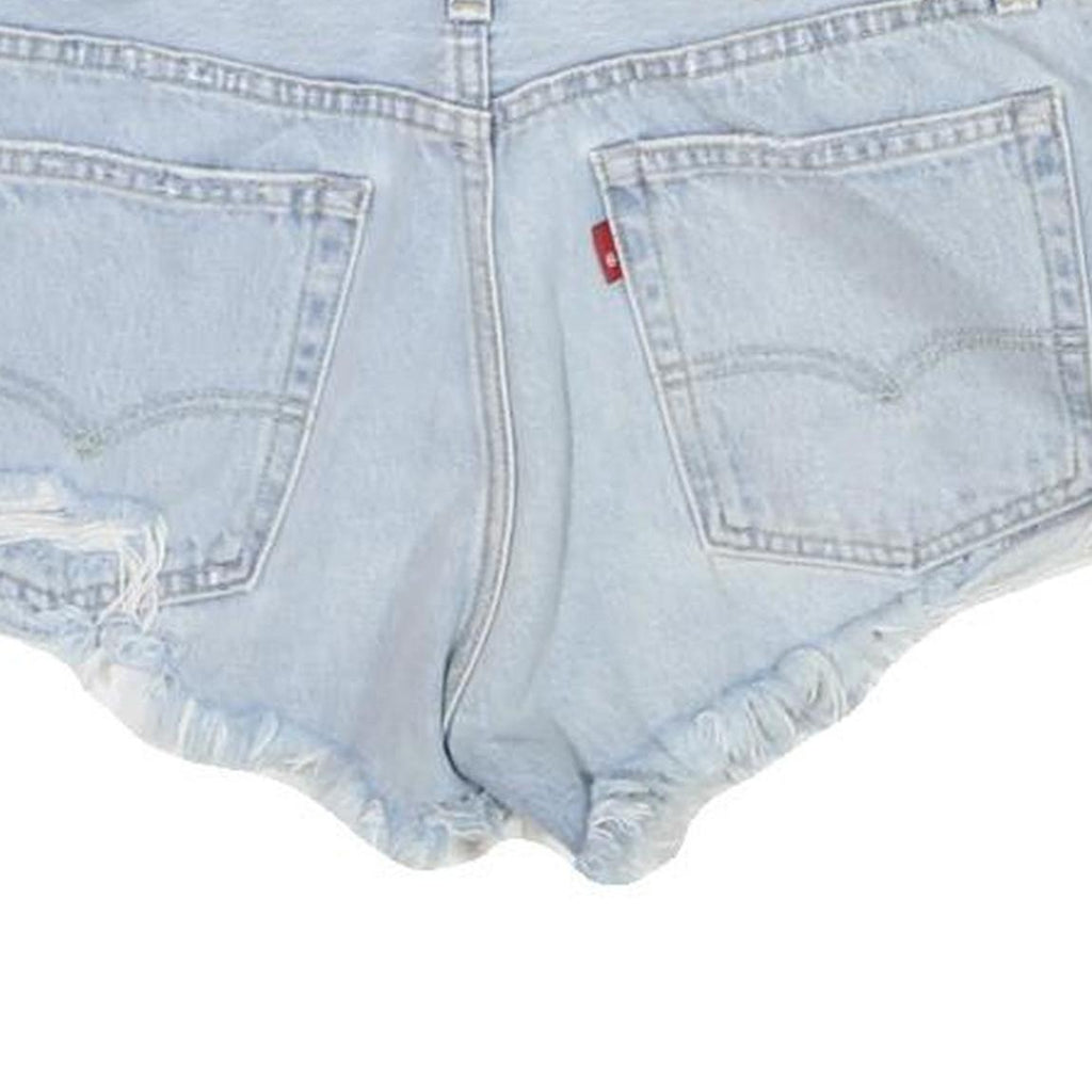 LEVI'S Womens Denim Blue Casual Shorts M W28 Frayed Hem Ripped Detail