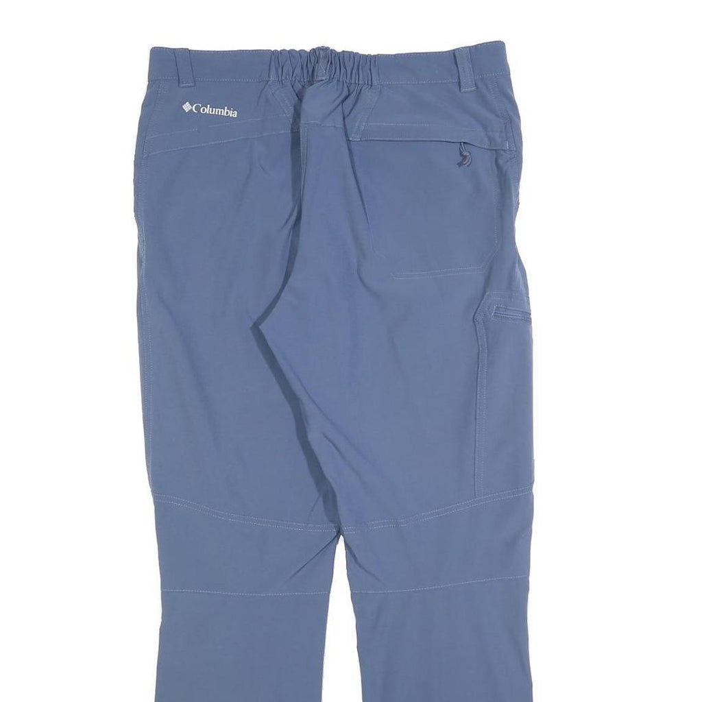 COLUMBIA Mens Slim Blue Outdoor Performance Trousers W31 L30 Zip Pockets